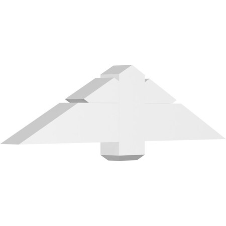 Ekena Millwork Kennewick Architectural Grade PVC Gable Bracket, 48"W x 12"H x 4"D x 6"F, 6/12 Pitch GBP048X12X0406KEN00